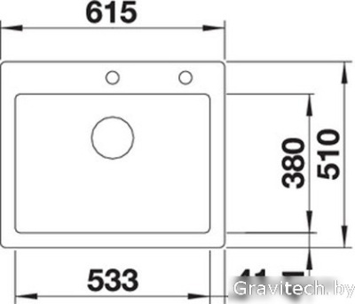 Кухонная мойка Blanco Palona 6 (черный) 524738 Кухонная мойка Blanco Palona 6 (черный) 524738